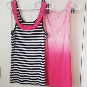 Old Navy tank tops NWT hand embellishing size L